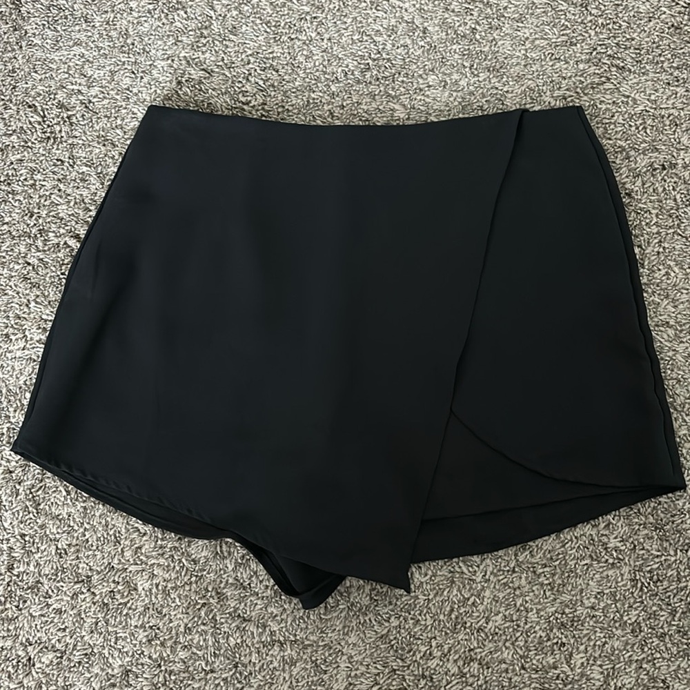 Black dressy skort for women
